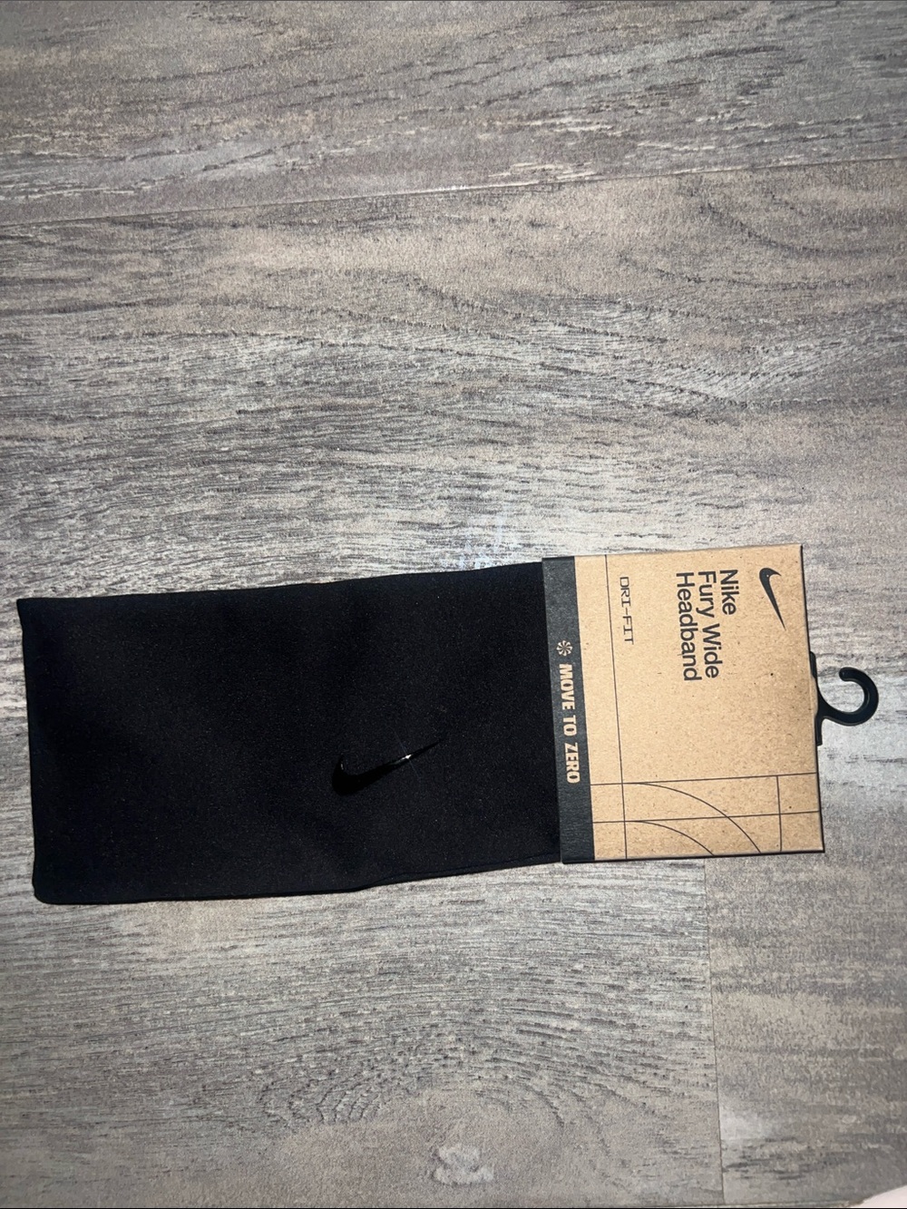Nike Black Wide Fleece Headband with Swoosh